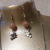 boucles d oreilles breloque sorcière et pierre de lune