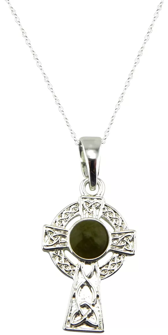 pendentif marbre du connemara - croix