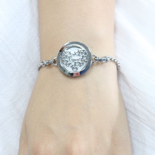 bracelet aromathérapie - motif amour " love" -diffuseur huile essentielle
