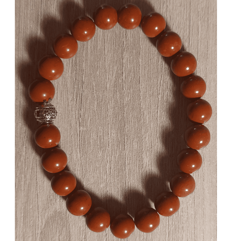 Bracelet enfant jaspe rouge (taille 0)