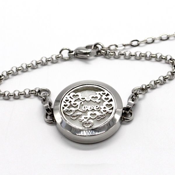 bracelet aromathérapie - motif amour " love" -diffuseur huile essentielle