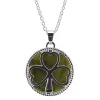 pendentif trefle marbre du connemara