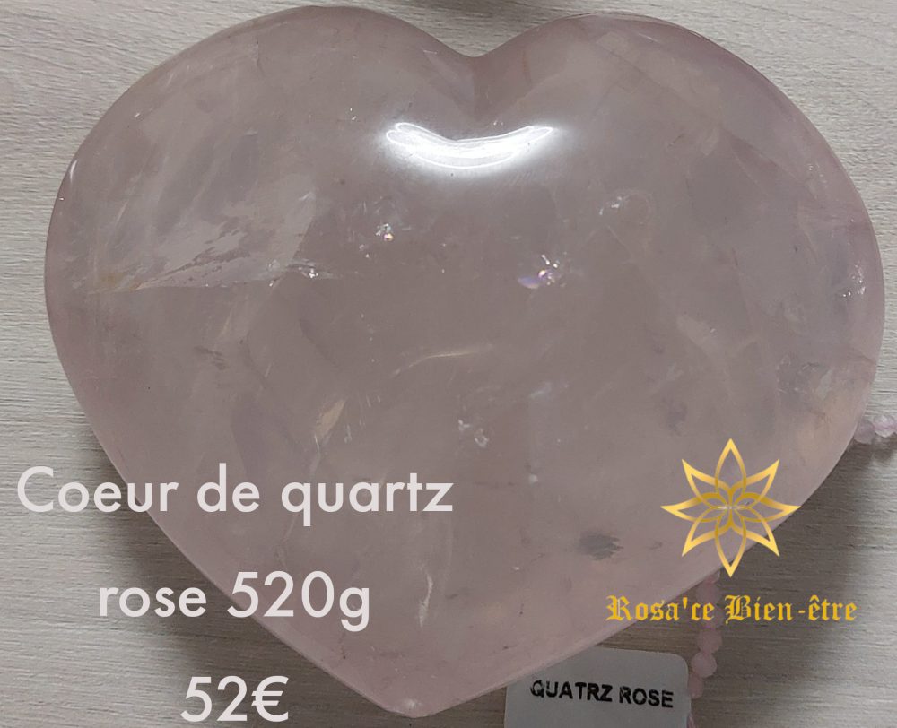 cœur en quartz rose