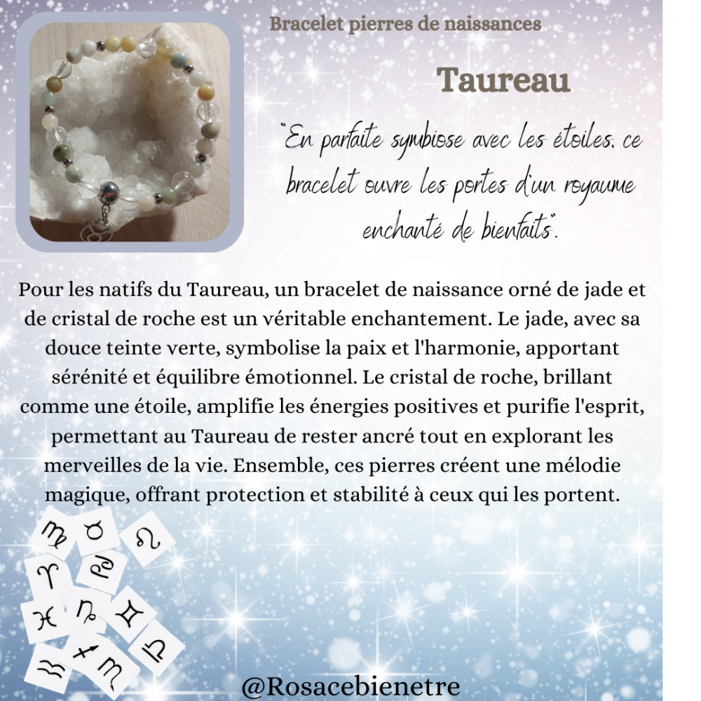 Bracelet jade -taureau