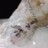 collier ange quartz rose