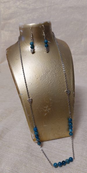 collier apatite , boucle en option
