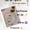 parure pierre œil de tigre et acier inoxydable