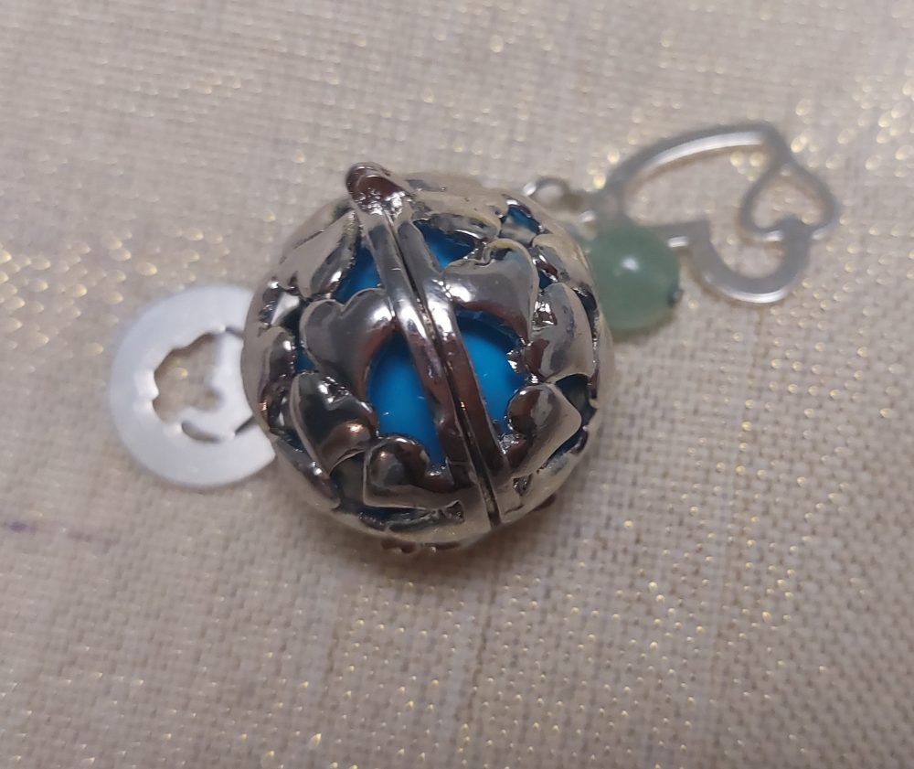 luxe Bola acier inoxydable - cœur + médaille et pierres ( LUXE )