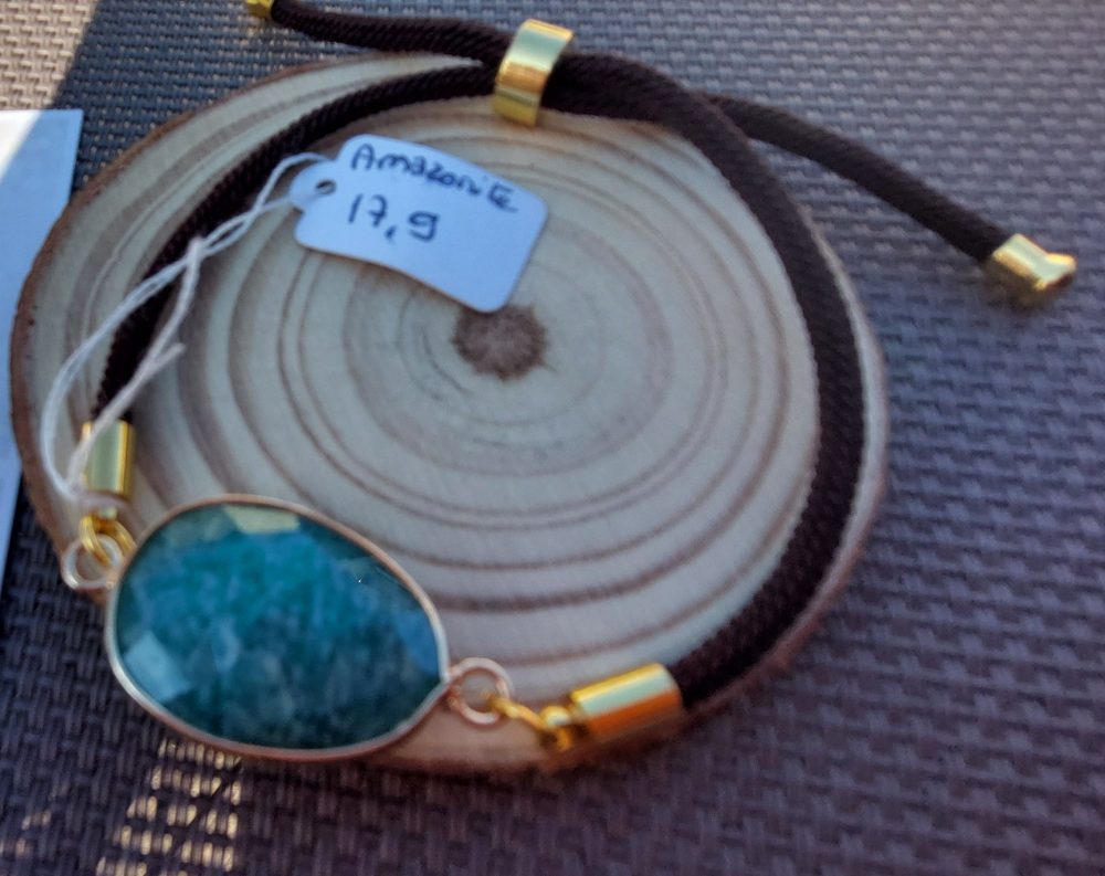 bracelet réglable amazonite
