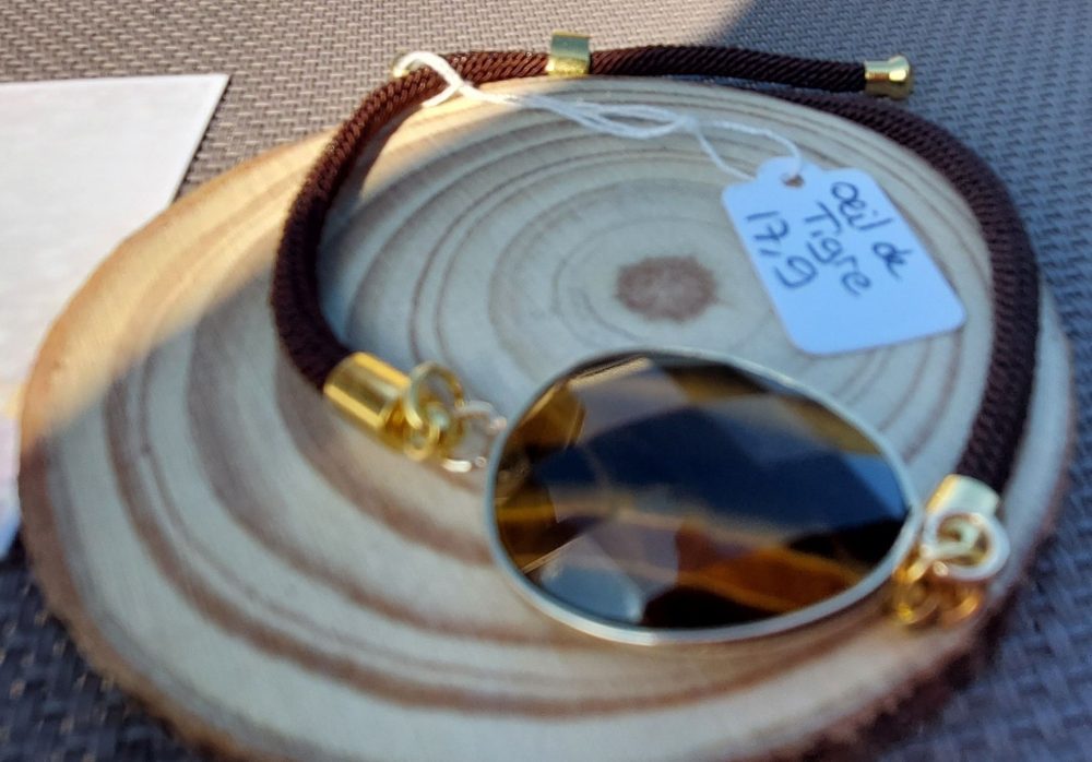 fil vue oeil tigre bracelet cordon réglable œil de tigre
