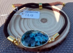 bracelet cordon réglable turquoise