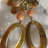 boucle d 'oreille clips aventurine orange boucle d 'oreille clips aventurine orange