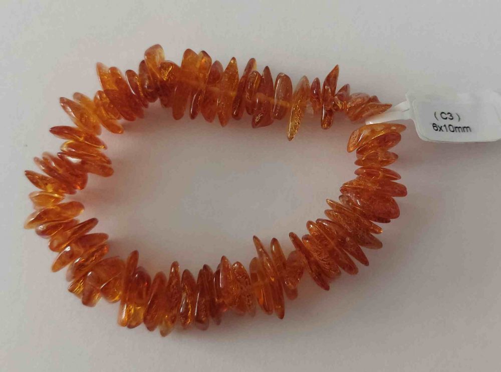 bracelet chips ambre femme