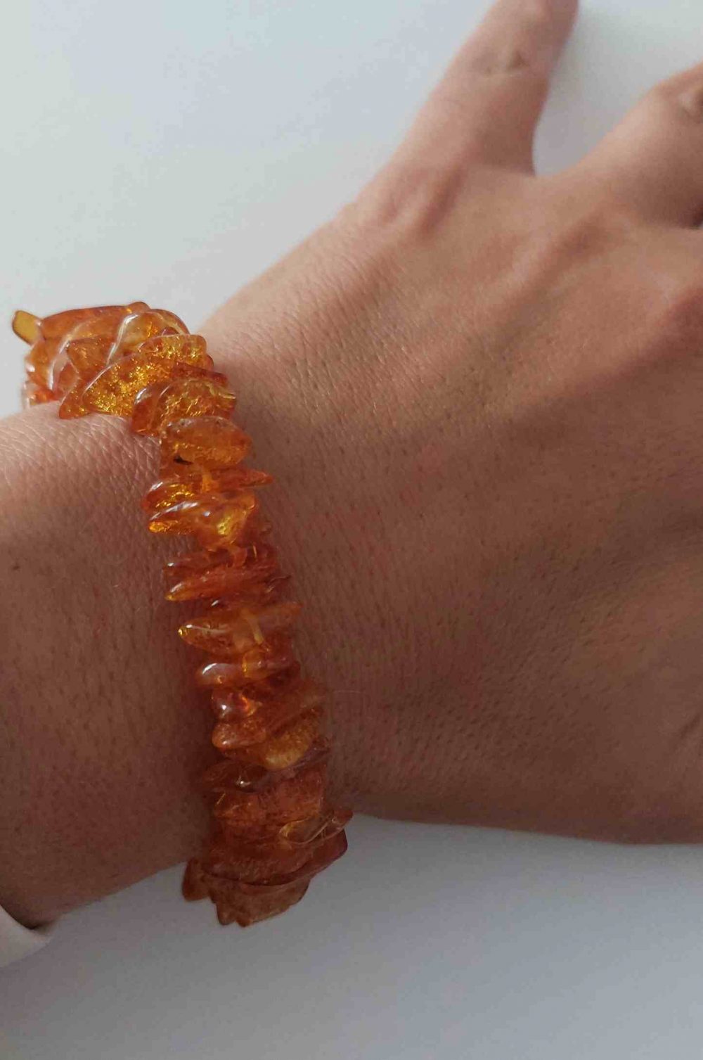 bracelet chips ambre femme - 6 mm x 10 mm