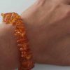 bracelet chips ambre femme - 6 mm x 10 mm