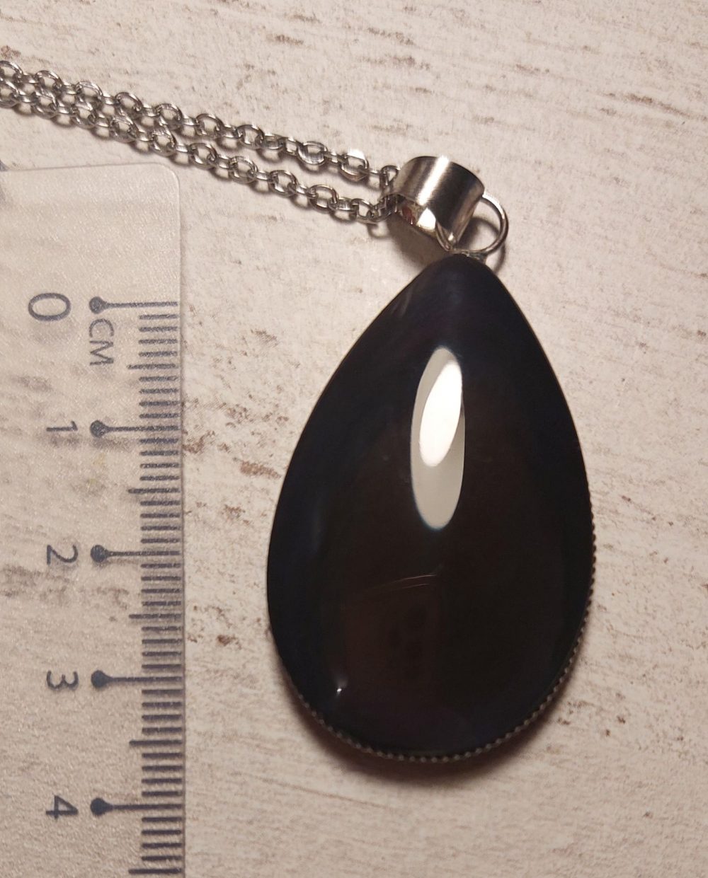 collier obsidienne œil céleste