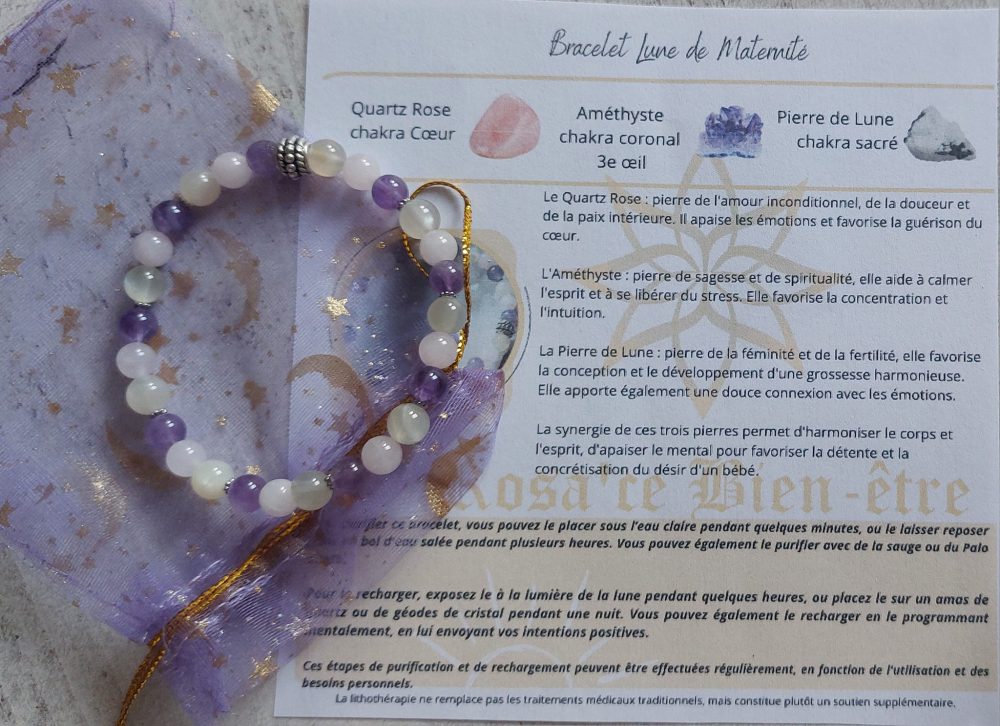Fertilité & Conception Régule les cycles menstruels et soutient l’équilibre hormonal Favorise la fécondité et accompagne les femmes dans leur désir de grossesse Active le chakra sacré, lié à la sexualité et à la créativité Aide à libérer les blocages émotionnels qui peuvent freiner la conception