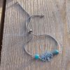 bracelet bijou fait main acier inoxydable arbre de vie apatite