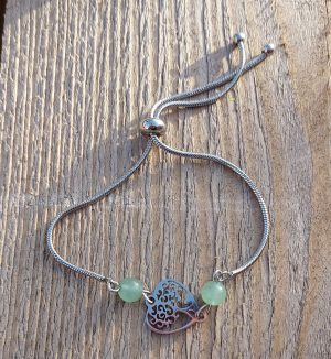 bracelet bijou fait main acier inoxydable arbre de vie aventurine verte bracelet bijou fait main acier inoxydable arbre de vie aventurine verte