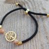 bracelet bijou fait main arbre de vie pierre de soleil