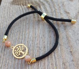 bracelet bijou fait main arbre de vie pierre de soleil