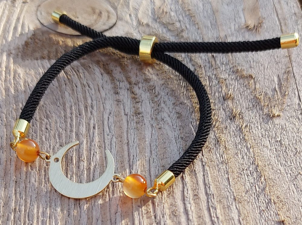 bracelet bijou fait main lune cornaline