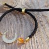 bracelet bijou fait main lune cornaline