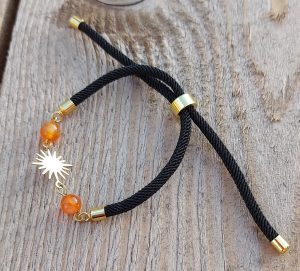 bracelet bijou fait main lune cornaline