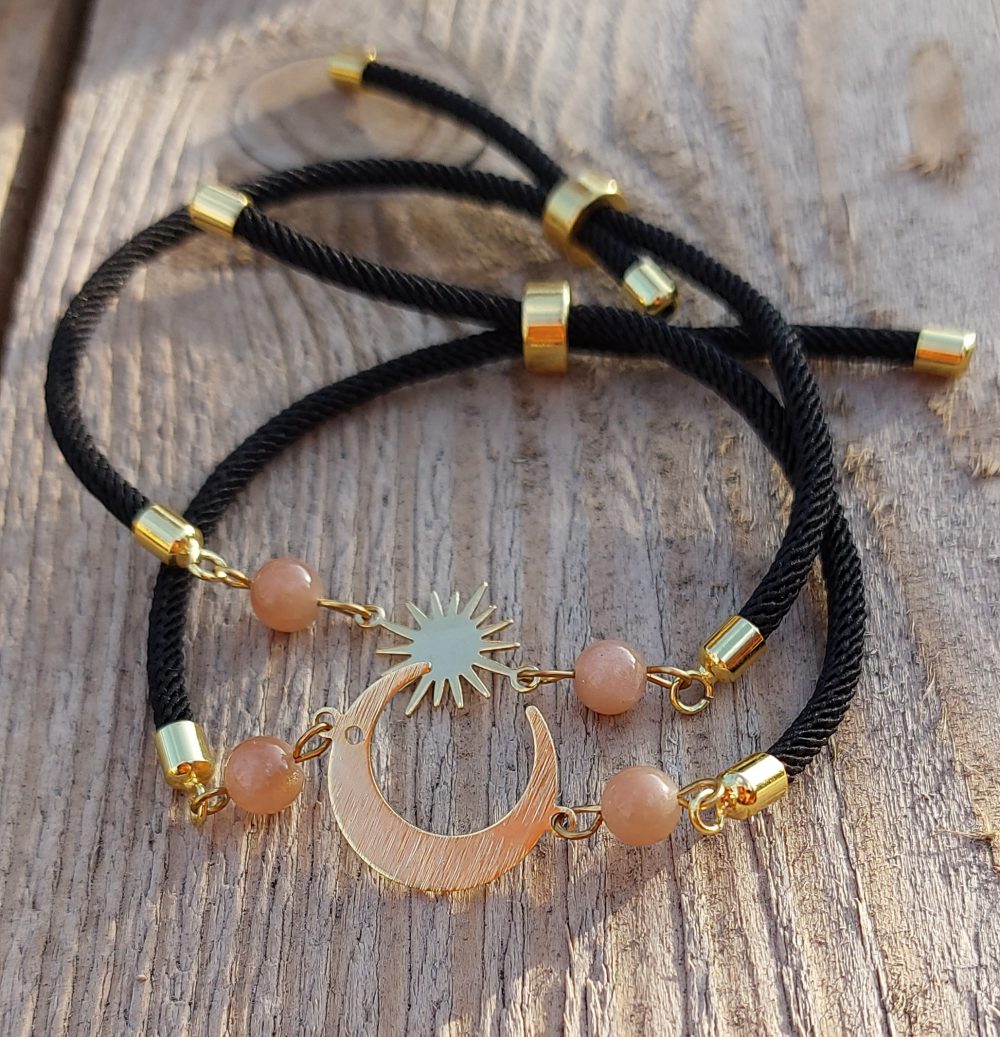 bracelet bijou fait main lune et etoile pierre de lune bracelet bijou fait main lune et etoile pierre de lune