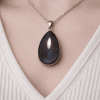 collier obsidienne œil céleste