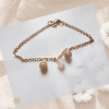 Parure Lune de miel – Pierre de lune et acier inoxydable