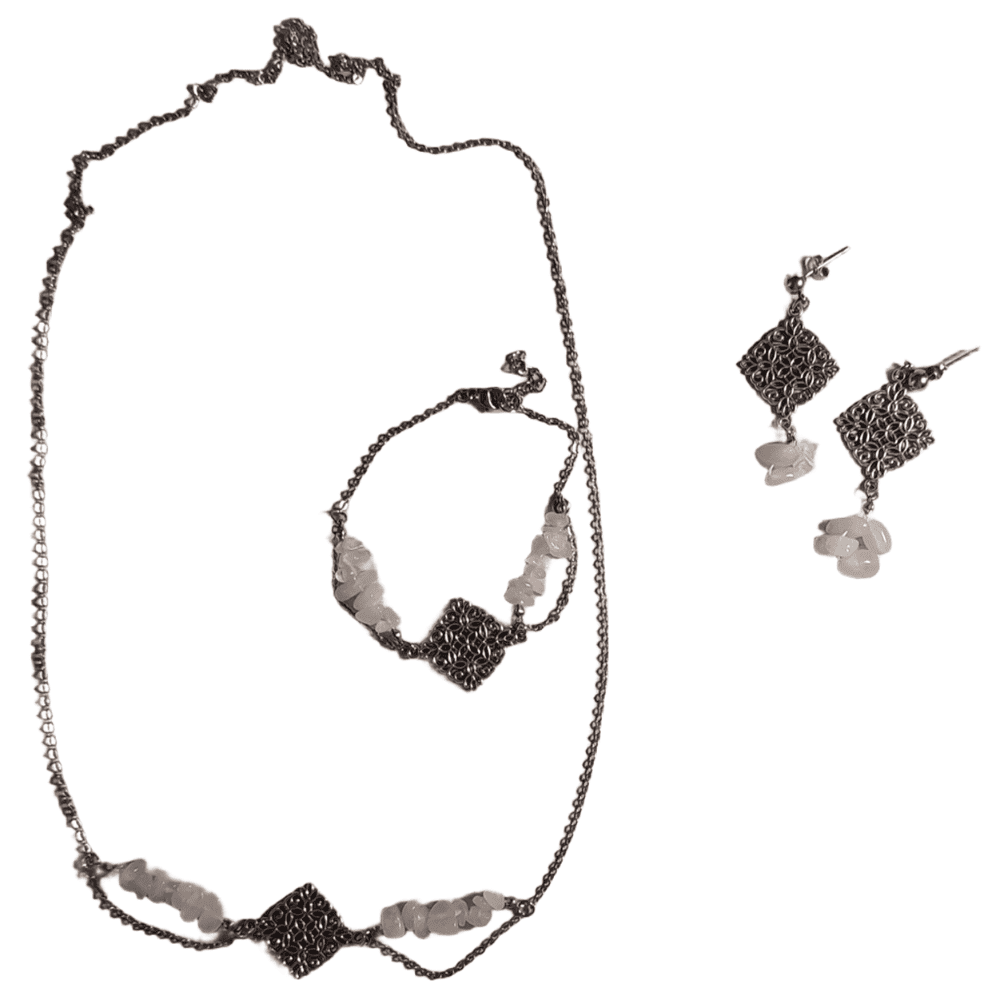 Parure “Tendresse Rosée" de Quartz Rose