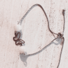 bracelet acier inoxydable papillon et quartz rose
