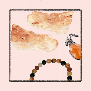 ambre Parure Lune de miel – Pierre de lune et acier inoxydable