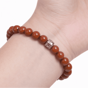 Bracelet enfant jaspe rouge (taille 0)
