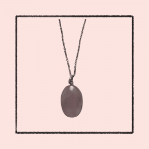 pendentifs Parure Lune de miel – Pierre de lune et acier inoxydable