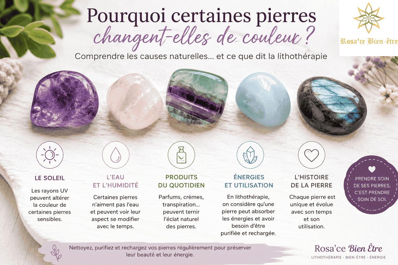 changement de couleur -pierres naturelles