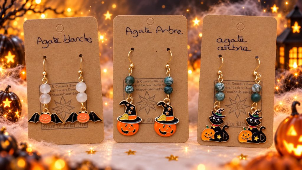 Boucles d’oreilles enchantées d’Halloween