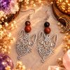 Boucles d’oreilles félines mystiques Boucles d’oreilles mystiques en pierres naturelles – Collection 2 Bijoux de Sorcière