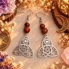 Boucles d’oreilles mystiques aux cristaux et lune Boucles d’oreilles mystiques en pierres naturelles – Collection 2 Bijoux de Sorcière