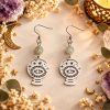 Boucles d’oreilles mystiques en argent et labradorite Boucles d’oreilles mystiques en pierres naturelles – Collection 1 Bijoux de Sorcière