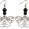 Boucles d’oreilles papillon en métal argenté Boucles d’oreilles mystiques en pierres naturelles – Collection 2 Bijoux de Sorcière