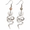 Boucles d’oreilles serpent et lune en métal Boucles d’oreilles mystiques en pierres naturelles – Collection 3 Bijoux de Sorcière - grand format