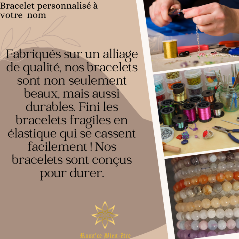 bracelet personnalisé lithothérapie 