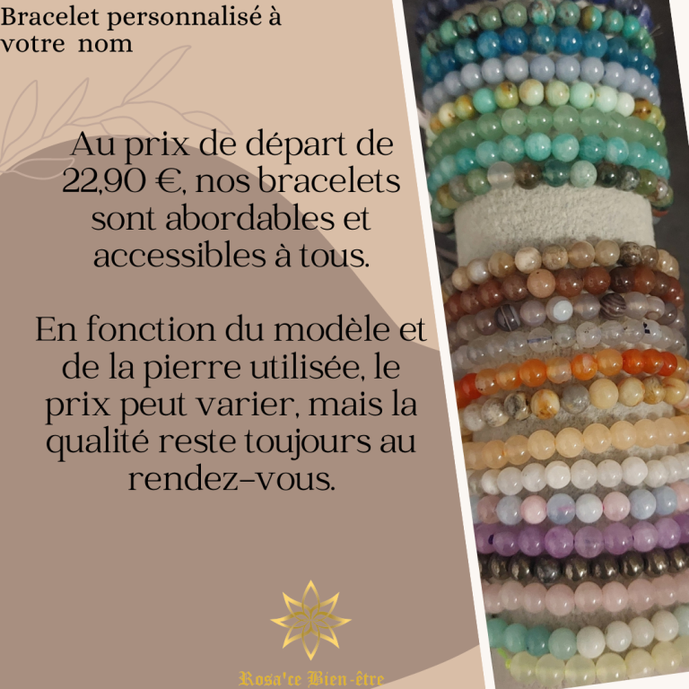 bracelet personnalisé lithothérapie 