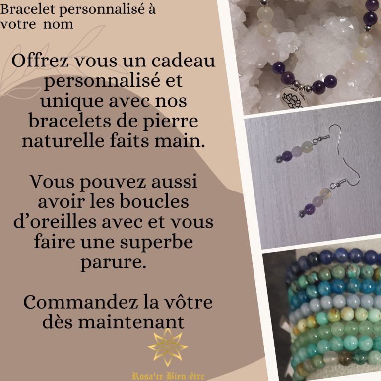 bracelet personnalisé lithothérapie 